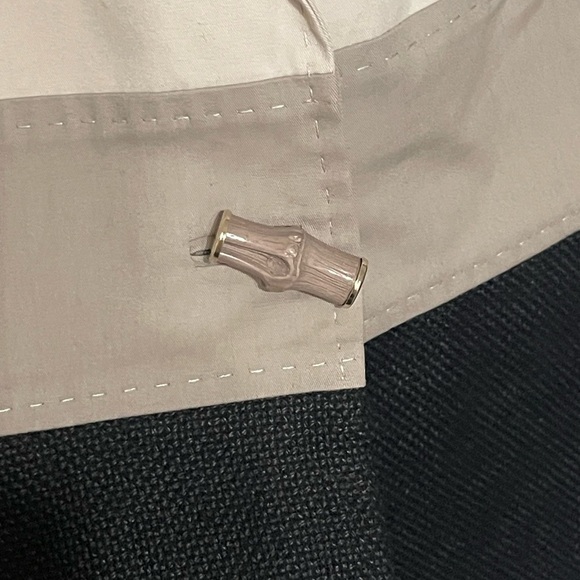 LES COPAINS Elegant Tan and Black Women's Blazer 3 Tone Textured 3/4 Sleeve 42 - Picture 5 of 9